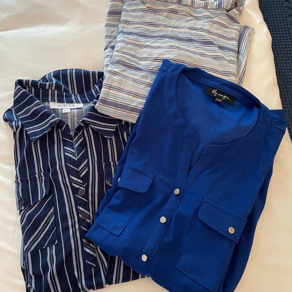 Lot of Blue Shirts Collection (3)